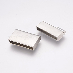 Tarnish Resistant 304 Stainless Steel Magnetic Clasps with Glue-in Ends&nbsp;STAS-K145-19P