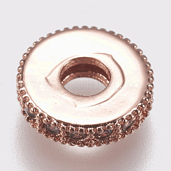 Brass Micro Pave Cubic Zirconia Bead Spacers&nbsp;X-ZIRC-K074-11B-01RG