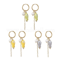304 Stainless Steel Fish Hoop Earrings&nbsp;EJEW-JE06748