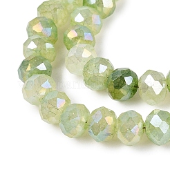 Electroplate Crackle Imitation Jade Glass Beads Strands&nbsp;EGLA-Q131-02B-02