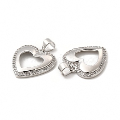 Brass Micro Pave Cubic Zirconia Pendants&nbsp;KK-I699-18P