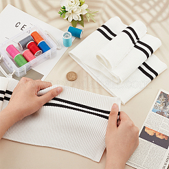 2Pcs 95% Cotton & 5% Elastic Fiber Ribbing Fabric for Cuffs&nbsp;FIND-BC0004-45B