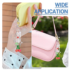 2Pcs Cherry Plastic Pendant Decorations&nbsp;HJEW-TA0001-35