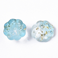 Two Tone Transparent Spray Painted Glass Beads&nbsp;X-GLAA-N035-06A-G08