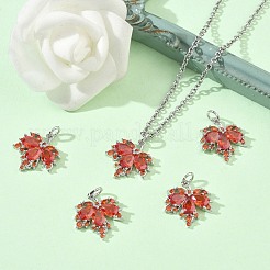 SHEGRACE Brass Micro Pave Cubic Zirconia Pendants&nbsp;XGRQ3D910-496P