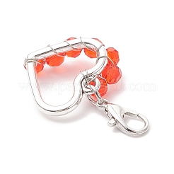 Alloy & Glass Pendant Decorations&nbsp;HJEW-JM04591