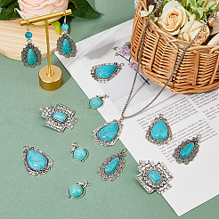 16Pcs 4 Styles Alloy Pendants&nbsp;PALLOY-HY0002-02