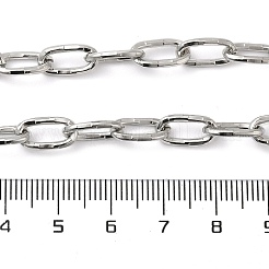 Tarnish Resistant 304 Stainless Steel Textured Oval Link Chains&nbsp;CHS-K017-01P