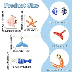 10Pcs 304 Stainless Steel Enamel Charms&nbsp;STAS-YW0003-25A