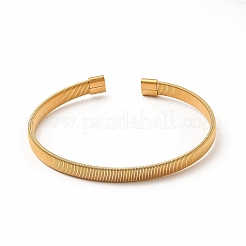 304 Stainless Steel Flat Snake Chains Shape Open Cuff Bangle for Women&nbsp;BJEW-C033-03G