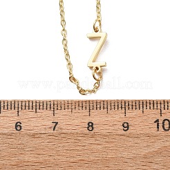 Brass Initial Link Chain Necklaces for Women&nbsp;FS-WG848C9-26