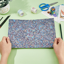 PVC Imitation Abalone Shell Paper&nbsp;DIY-WH0568-53A