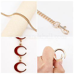 Alloy Curb Chain Bag Handles&nbsp;FIND-WH0120-77C