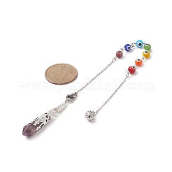 Mixed Natural Gemstone Pointed Drowsing Pendulums&nbsp;PALLOY-JF01991