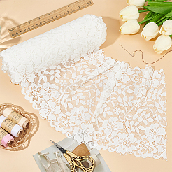 Flower Nylon Stretch Lace Fabric&nbsp;DIY-WH0578-60