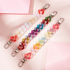 6Pcs 3 Styles Heart Acrylic Boot Strap Chains&nbsp;FIND-GO00002