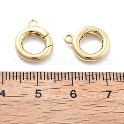Rack Plating Brass Spring Gate Rings&nbsp;LS-KK-H449-58G-01-NR