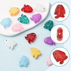 14Pcs 7 Colors Glass Enamel Beads&nbsp;LAMP-FS0001-59