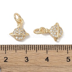 Brass Micro Pave Clear Cubic Zirconia Pendants&nbsp;KK-S367-16A