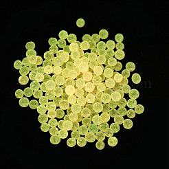 Luminous Glow in the Dark Transparent Glass Round Beads&nbsp;GLAA-F124-B03