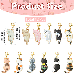 12Pcs Alloy Enamel Pendant Decorations&nbsp;HJEW-YW00472
