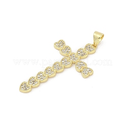 Brass Micro Pave Cubic Zirconia Pendants&nbsp;X-KK-D317-106G