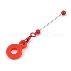 Silicone & Aluminum Beadable Bar Pendant Decorations&nbsp;HJEW-D005-02