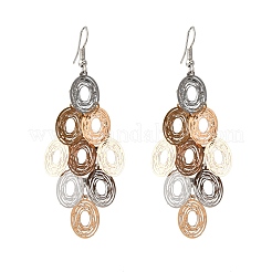 430 Stainless Steel Oval Dangle Earrings&nbsp;EJEW-A137-13M