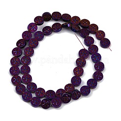Electroplated Synthetic Non-magnetic Hematite Beads Strands&nbsp;G-K375-B02-05