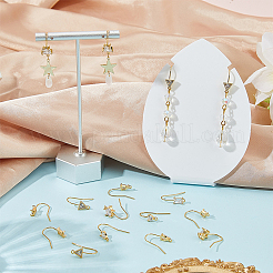 24Pcs 6 Styles Brass Micro Pave Clear Cubic Zirconia Earring Hooks&nbsp;EJEW-BBC0002-16