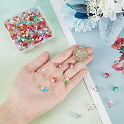 120Pcs 6 Colors Electroplate Glass Charms&nbsp;GLAA-SC0001-70