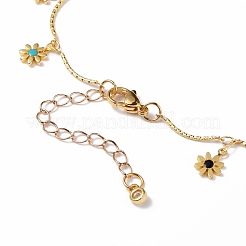 Brass Enamel Flower Pendant Necklaces&nbsp;NJEW-JN03222