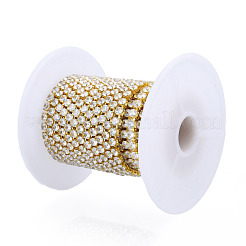 Flat Round Cubic Zirconia Strass Chains&nbsp;CHC-N020-09