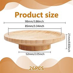 26Pcs Bamboo Cup Lids&nbsp;AJEW-WA0001-79