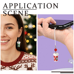 20Pcs 5 Styles Christmas Silicone Pendants&nbsp;SIL-BG0001-02