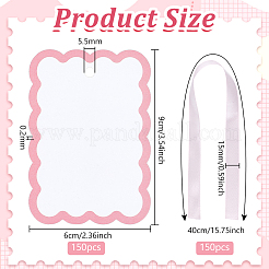 150Pcs Rectangle Paper Table Place Cards&nbsp;DIY-PH0035-14A