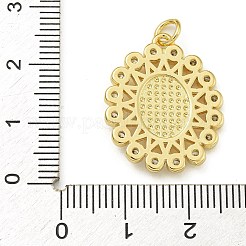Virgin Mary Theme Rack Plating Brass Micro Pave Clear Cubic Zirconia Pendants&nbsp;KK-Z067-06G-02