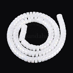 AB Color Plated Imitation Jade Glass Beads Strands&nbsp;GLAA-T026-3x6mm-J01