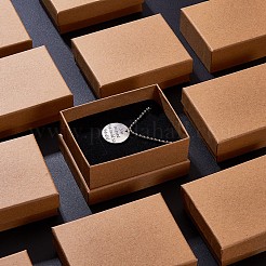 Kraft Cotton Filled Cardboard Paper Jewelry Set Boxes&nbsp;CBOX-R036-11A