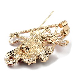Christmas Sleigh Enamel Pin with Rhinestone&nbsp;XMAS-PW0001-256