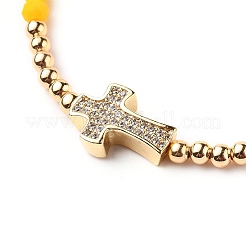 Adjustable Nylon Cord Braided Bead Bracelet&nbsp;BJEW-JB05732-04