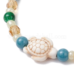 Synthetic Turquoise Beads Stretch Bracelets&nbsp;BJEW-JB11513-01