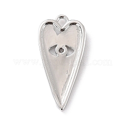 Eco-Friendly Brass Micro Pave Clear Cubic Zirconia Pendants&nbsp;ZIRC-C027-03P-RS