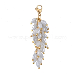 Electroplate Glass Cluster Beads Pendants&nbsp;HJEW-JM00372