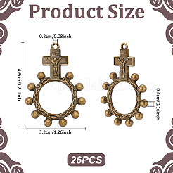 26Pcs Tibetan Style Alloy Pendants&nbsp;TIBEP-UN0001-28AB