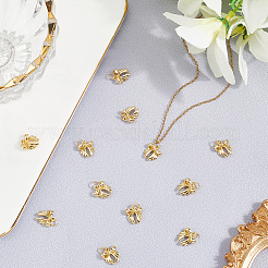 12Pcs Bowknot Brass Charms&nbsp;KK-BBC0019-35