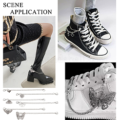 12Pcs 6 Style Alloy Curb Link Shoe Decoration Chain&nbsp;FIND-PHE00001