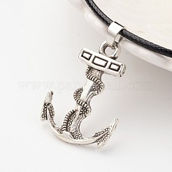Anchor Tibetan Style Alloy Pendant Necklaces&nbsp;NJEW-F197-22