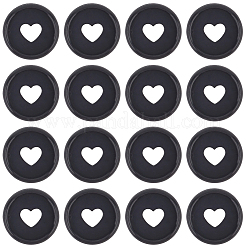 50Pcs Flat Round Heart Acrylic Loose Leaf Ring Round Binder Discs&nbsp;DIY-CP0012-14