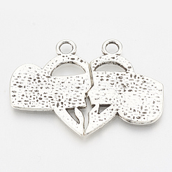 Tibetan Style Alloy Split Pendants&nbsp;TIBE-N001-02AS-LF